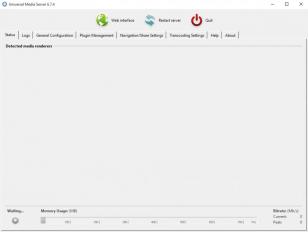 Universal Media Server main screen