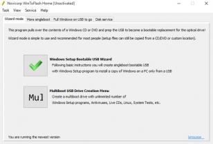 Novicorp WinToFlash Home main screen