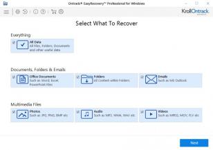 Ontrack EasyRecovery Professional main screen