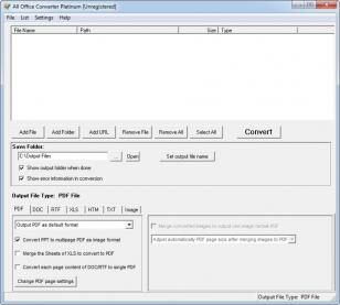 All Office Converter Platinum main screen