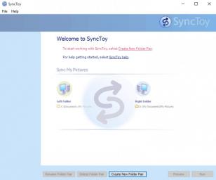 SyncToy main screen