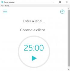 focus booster main screen