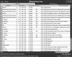Moo0 World Time main screen
