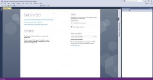 Microsoft Visual Studio Express 2017 main screen