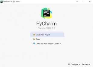 PyCharm Community main screen
