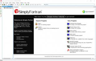 Simply Fortran main screen