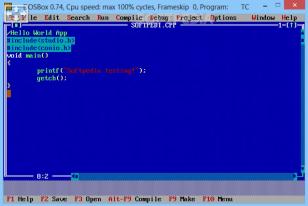 TurboC++ for Windows main screen