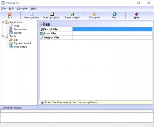 Vbs2Exe main screen