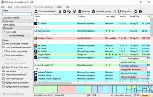 Bulk Crap Uninstaller main screen