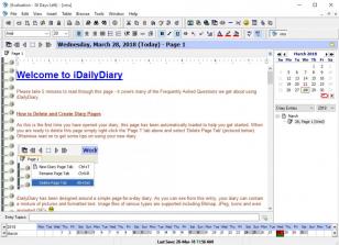 iDailyDiary main screen