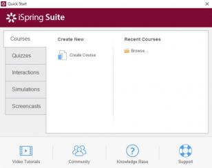 iSpring Suite main screen