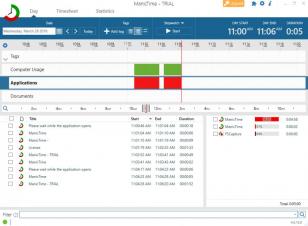 ManicTime main screen