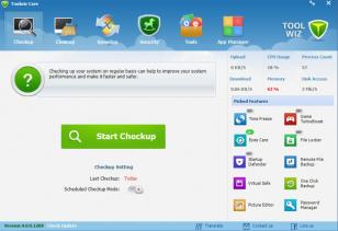 ToolWiz Care main screen