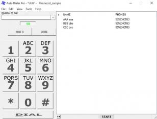 Auto Dialer Pro main screen