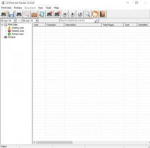 CZ Print Job Tracker main screen