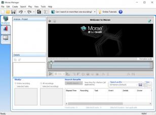 Morae Manager main screen