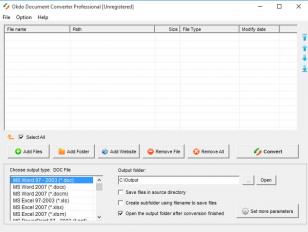 Okdo Document Converter Professional main screen
