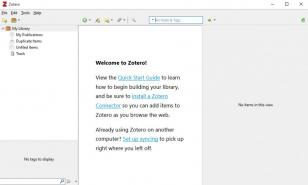 Zotero main screen