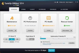 TuneUp Utilities 2014 main screen