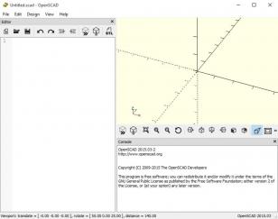 OpenSCAD main screen