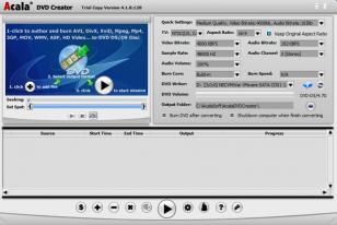 Acala DVD Creator main screen