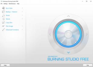 Ashampoo Burning Studio FREE main screen