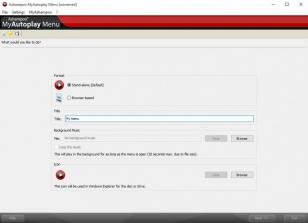 Ashampoo MyAutoplay Menu main screen