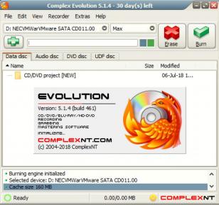 Complex Evolution main screen