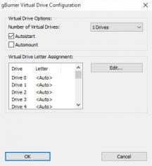 gBurner Virtual Drive main screen