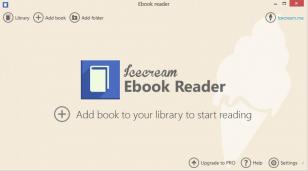 Icecream Ebook Reader main screen