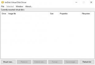 ImDisk Toolkit main screen