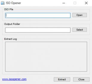 ISO Opener main screen