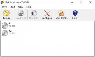 MakBit Virtual CD-DVD main screen