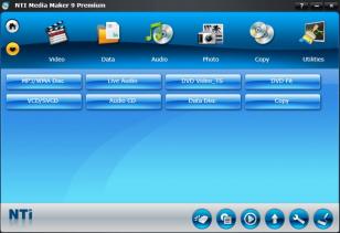 NTI Media Maker Premium main screen