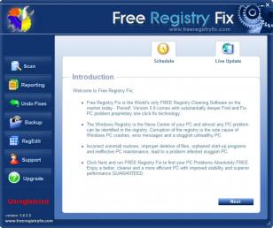 Free Registry Fix main screen