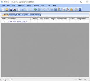 CutList Plus Express main screen