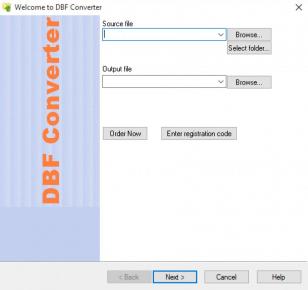 DBF Converter main screen