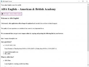 ABA English Course main screen