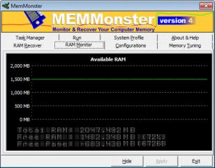 MemMonster main screen