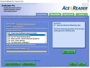 AceReader Pro main screen