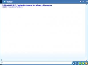 Collins COBUILD English Dictionary for Advanced Learners main screen
