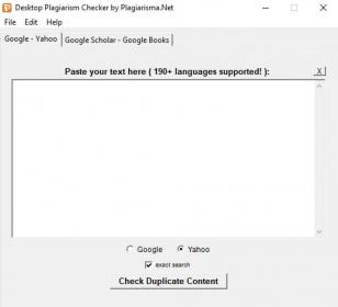 Desktop Plagiarism Checker main screen