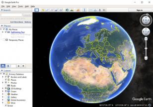 Google Earth Pro main screen