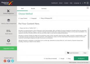 Plagiarism Checker X main screen