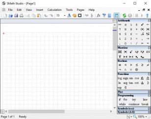 SMath Studio Desktop main screen