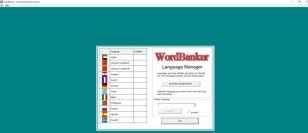 WordBanker main screen