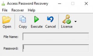 Access Password Recovery main screen