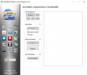 BlackBerry Master Control Program main screen