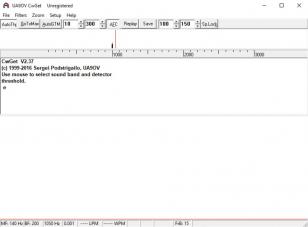 CwGet morse decoder main screen