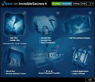 east-tec InvisibleSecrets main screen